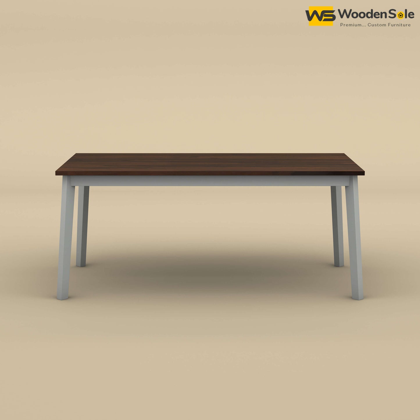 Kia 6 Seater Dining Table (Walnut & Gray Finish)