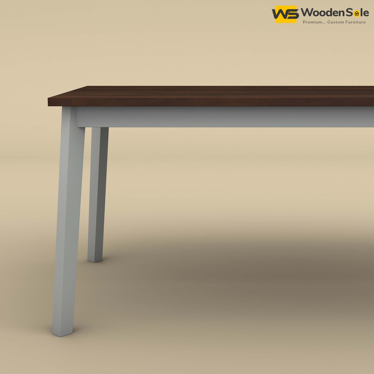 Kia 6 Seater Dining Table (Walnut & Gray Finish)