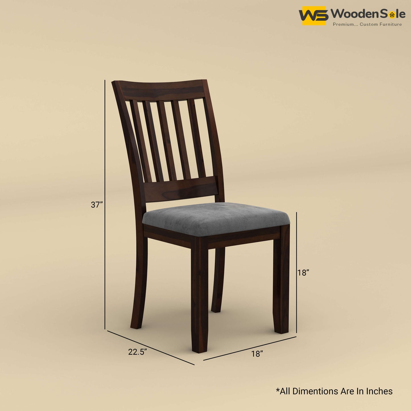 Martha Dining Chair (Walnut Finish)