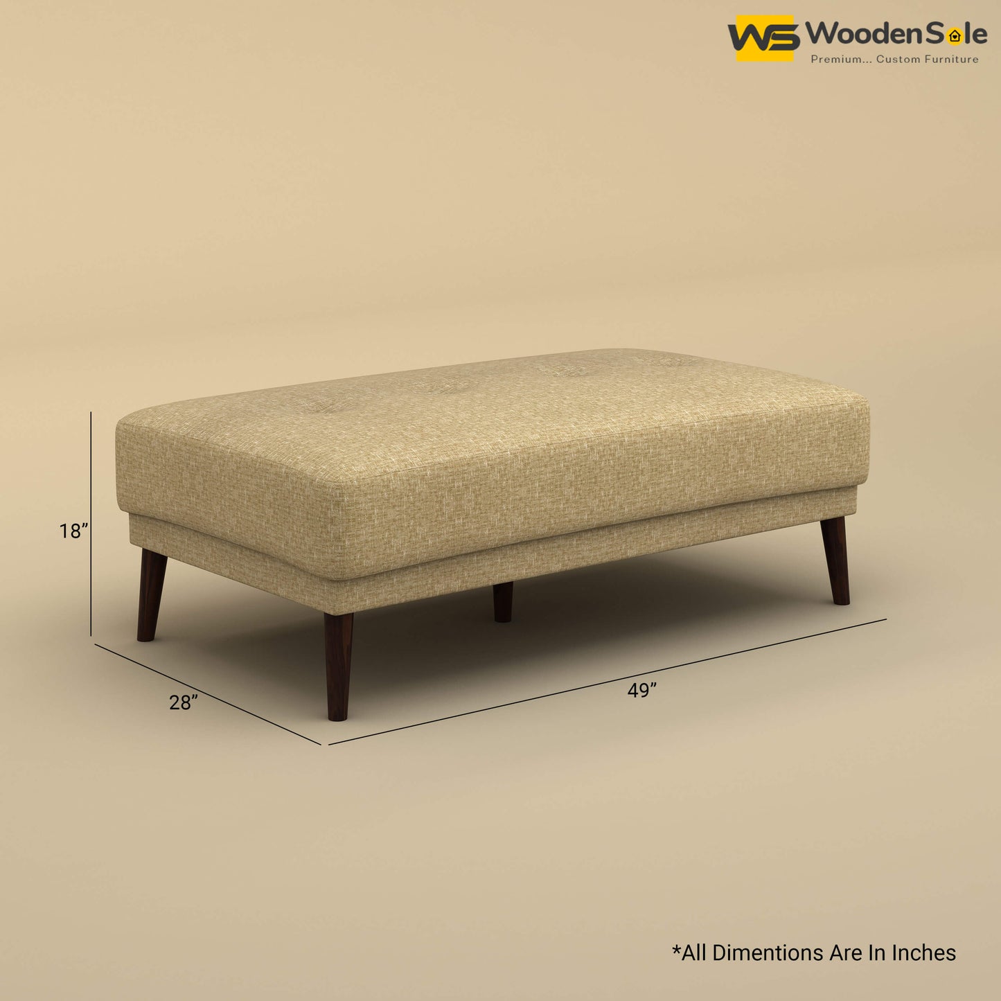 Daisy L Shape Sofa Cum Bed (Cotton, Faux Cream)