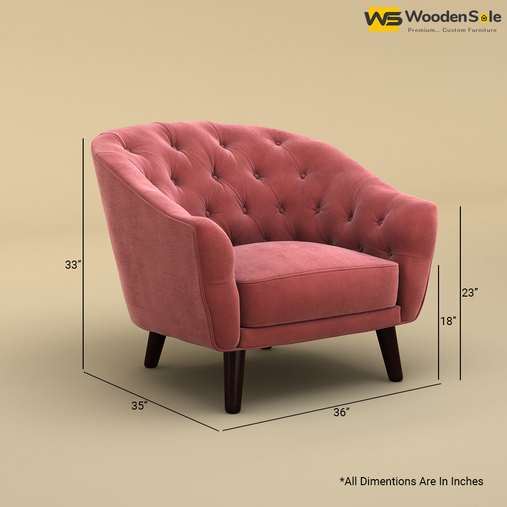Verona Lounge Chair (Velvet, Pink)