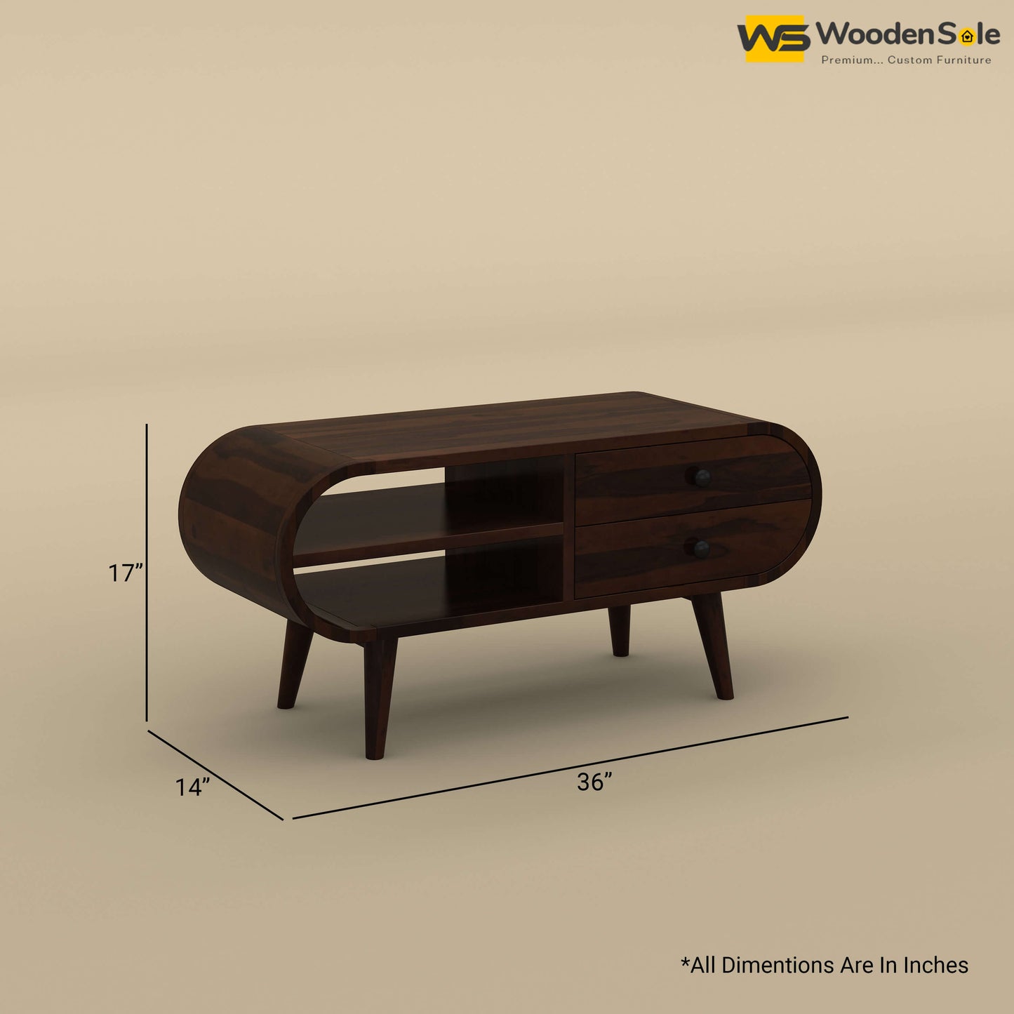 Nuvoca Tv Unit (Walnut Finish)