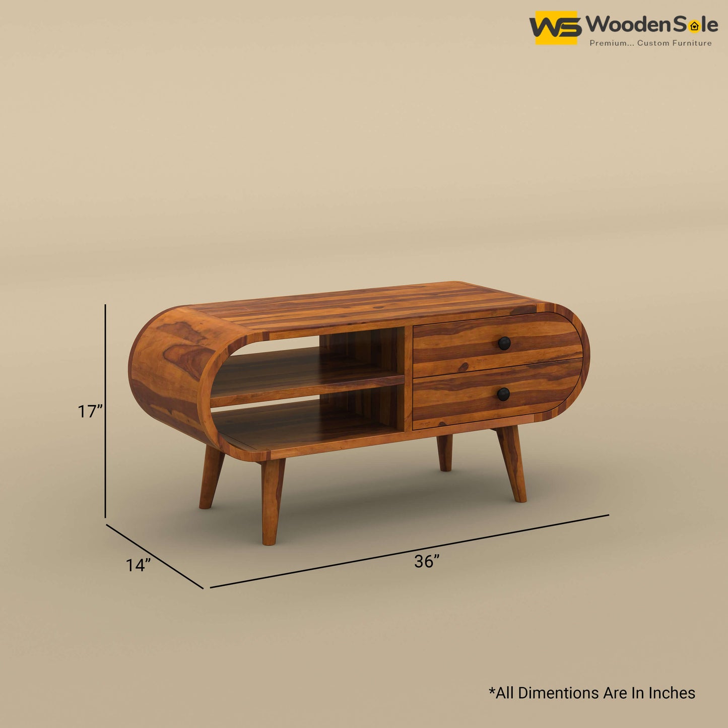 Nuvoca Tv Unit (Honey Finish)