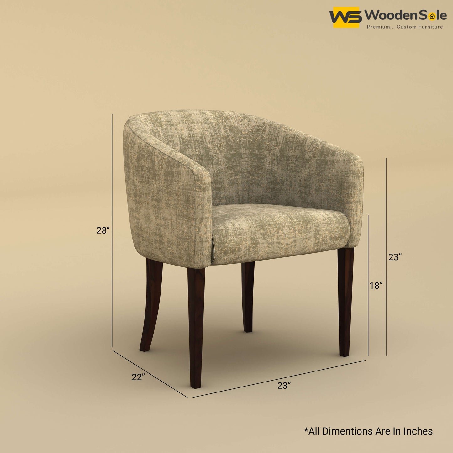 Florence Dining Chair (Cotton, Patchy Cream)