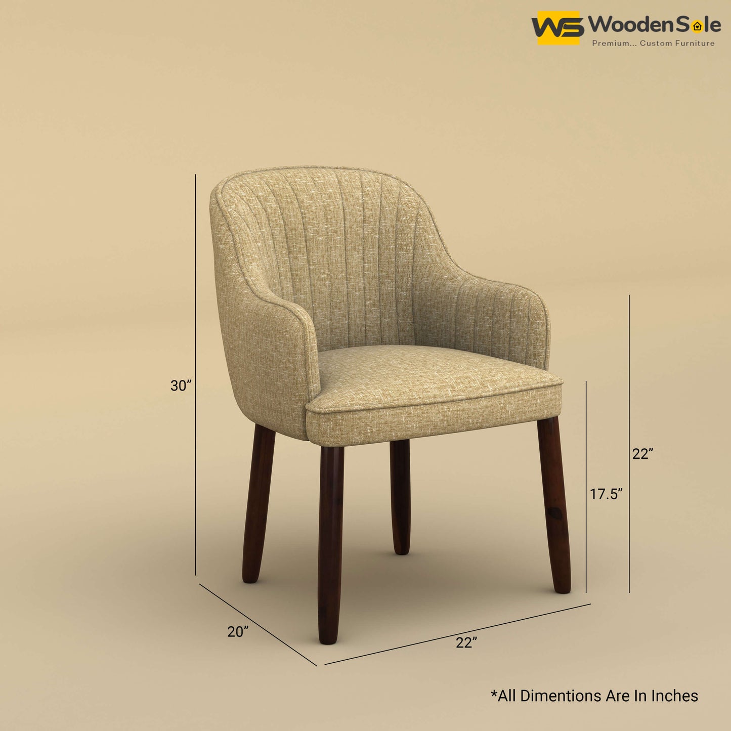 Madrid Dining Chair (Cotton, Faux Cream)