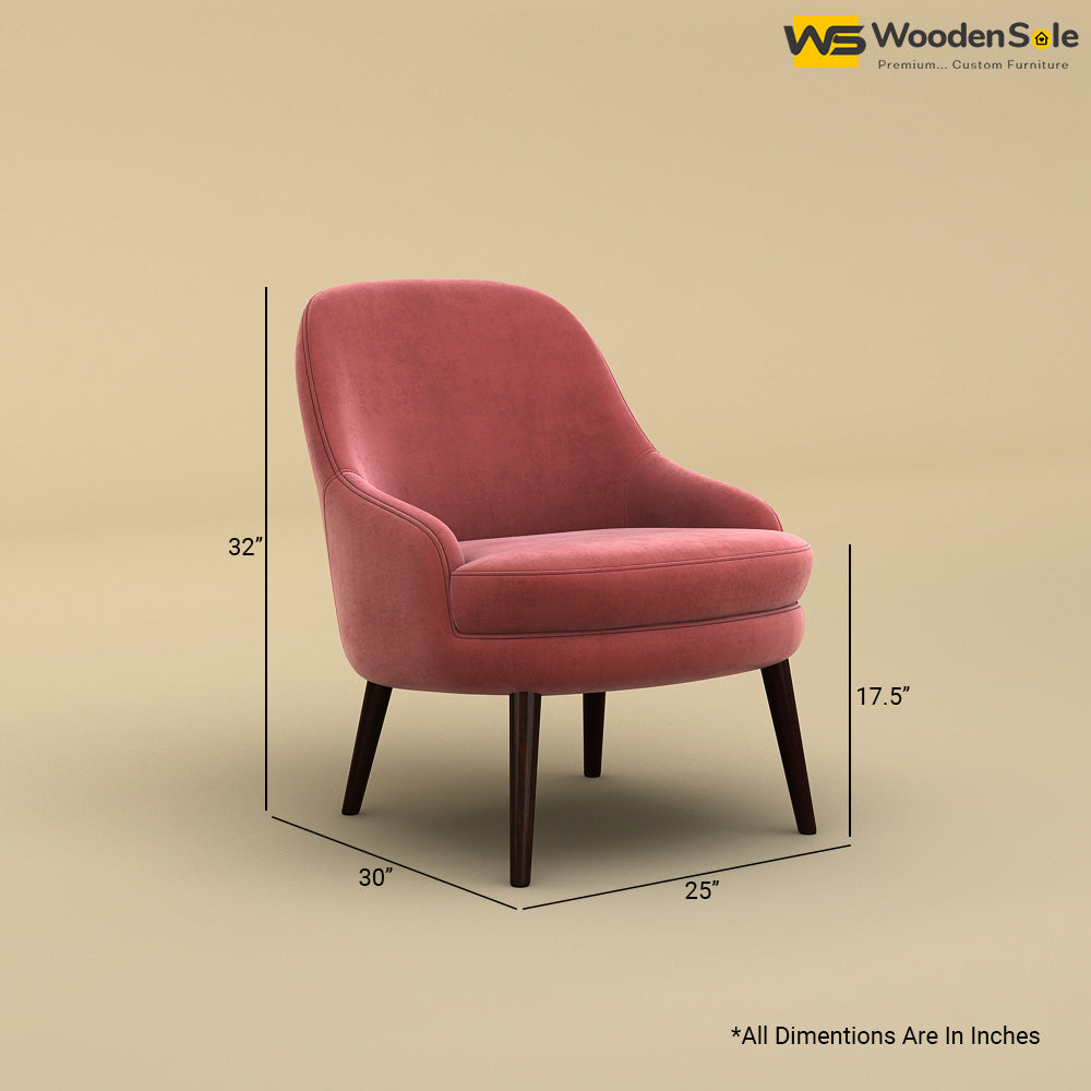 Lawson Lounge Chair (Velvet, Pink)