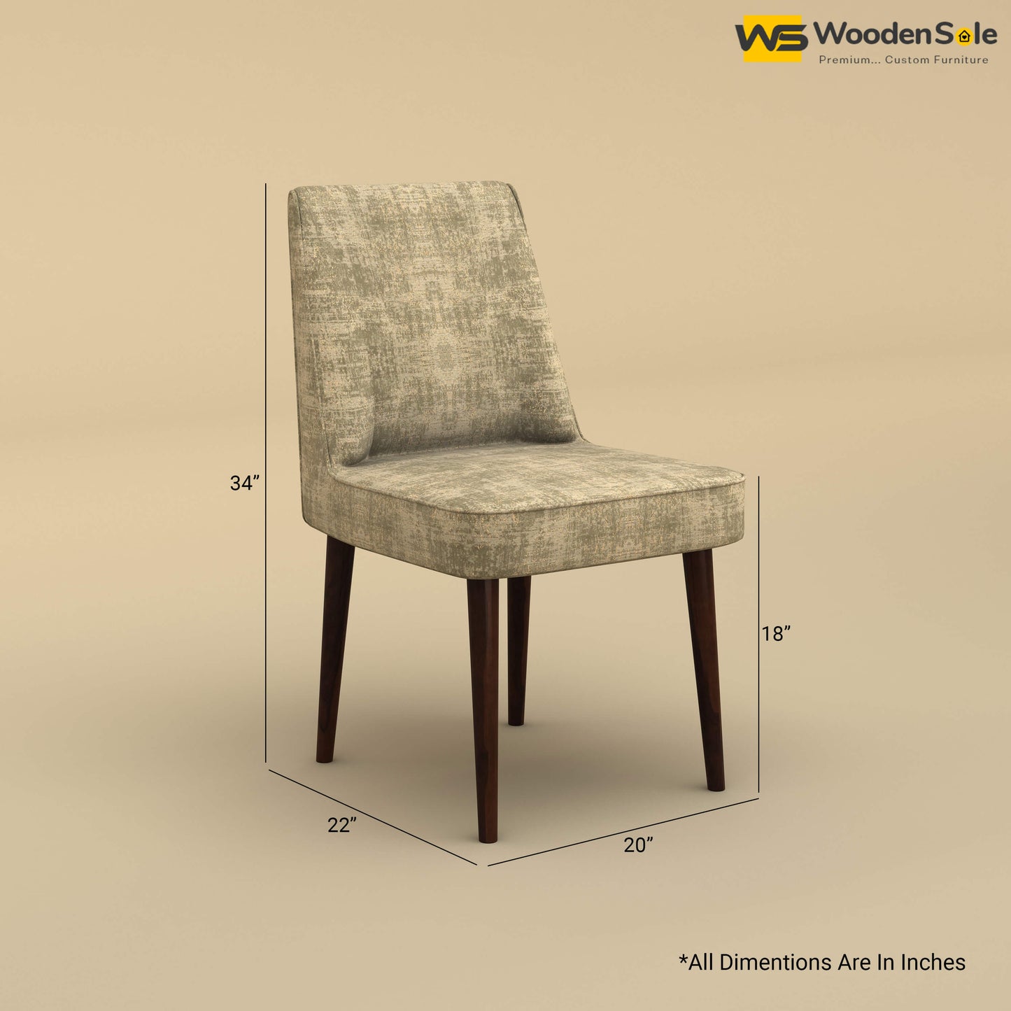 Hardik Dining Chair (Cotton, Patchy Cream)