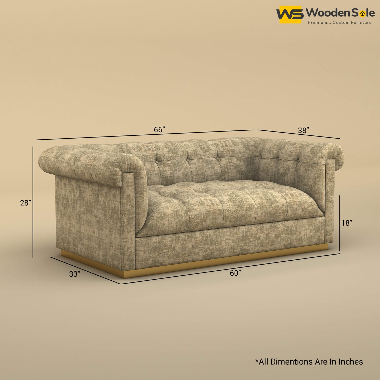 Morrison 2 Seater Fabric Sofa (Cotton, Patchy Cream)
