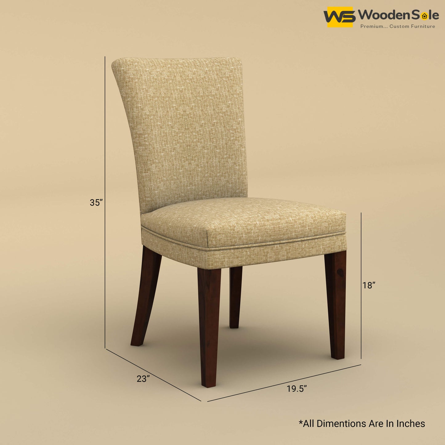 Bently Dining Chair (Cotton, Faux Cream)