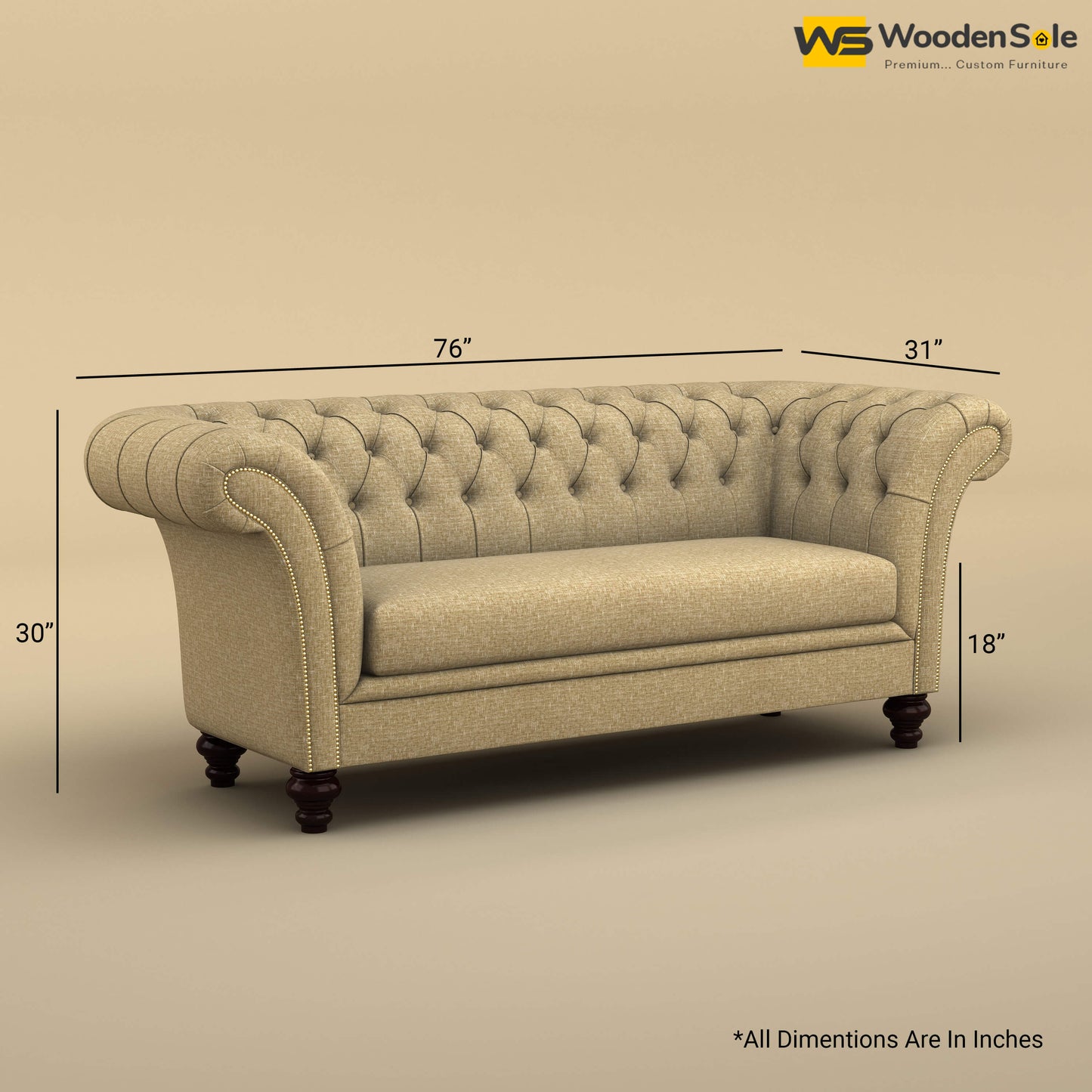 Rolex Loveseat (Cotton, Faux Cream)