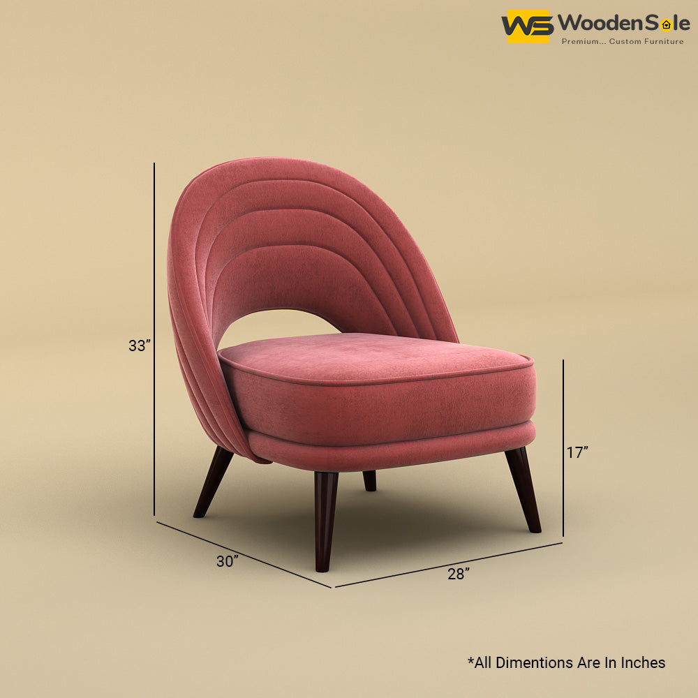 Nyra Lounge Chair (Velvet, Pink)