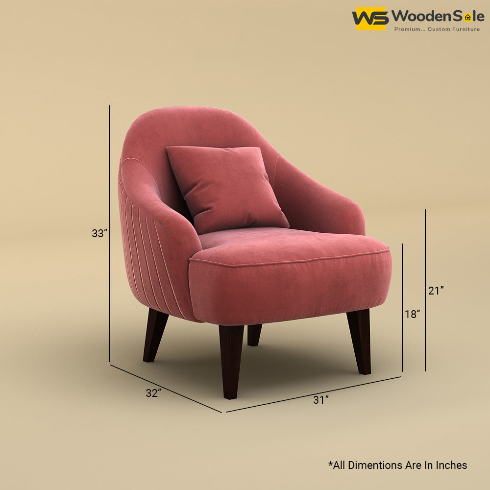 Opera Lounge Chair (Velvet, Pink)