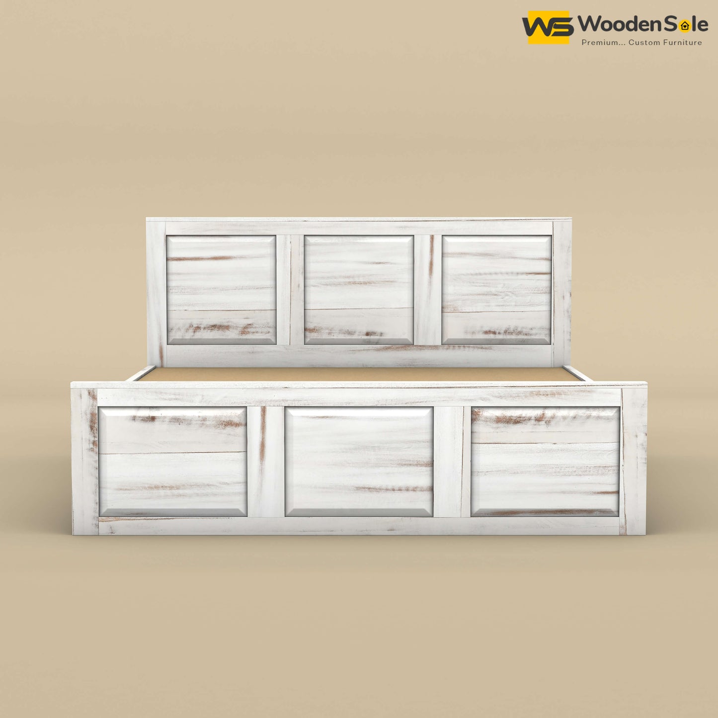 Big Diamond Hydraulic Storage Bed (King Size, Distress Finish)