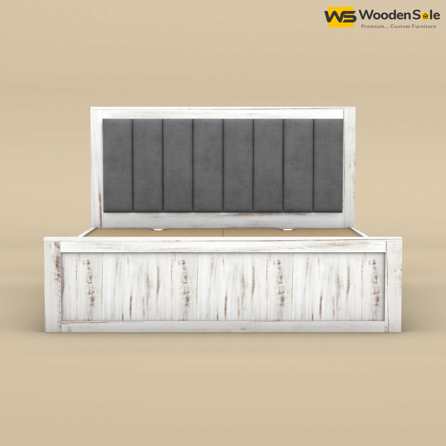Hamza Drawer Storage Bed (King Size, Distress Finish)