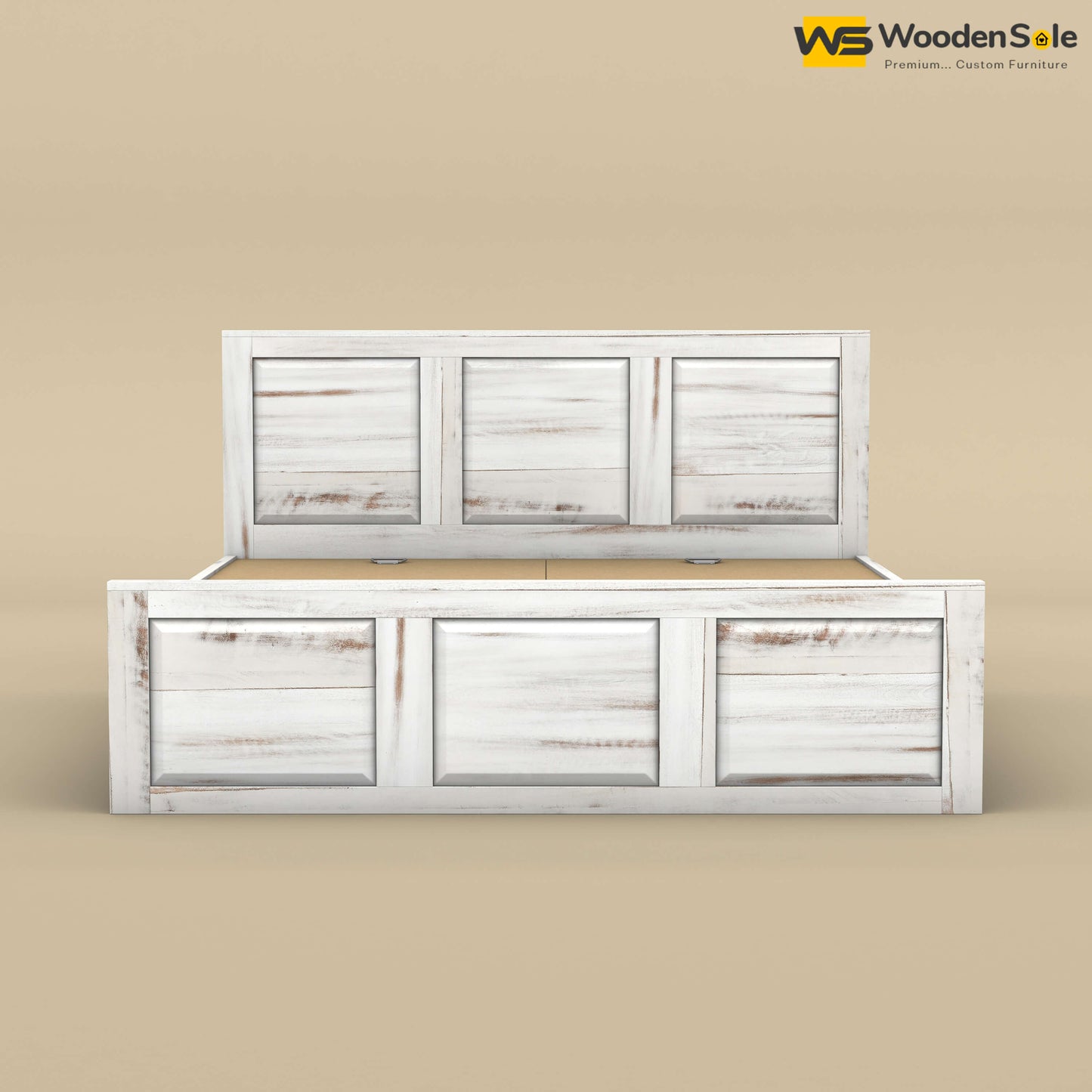 Big Diamond Without Storage Bed (King Size, Distress Finish)