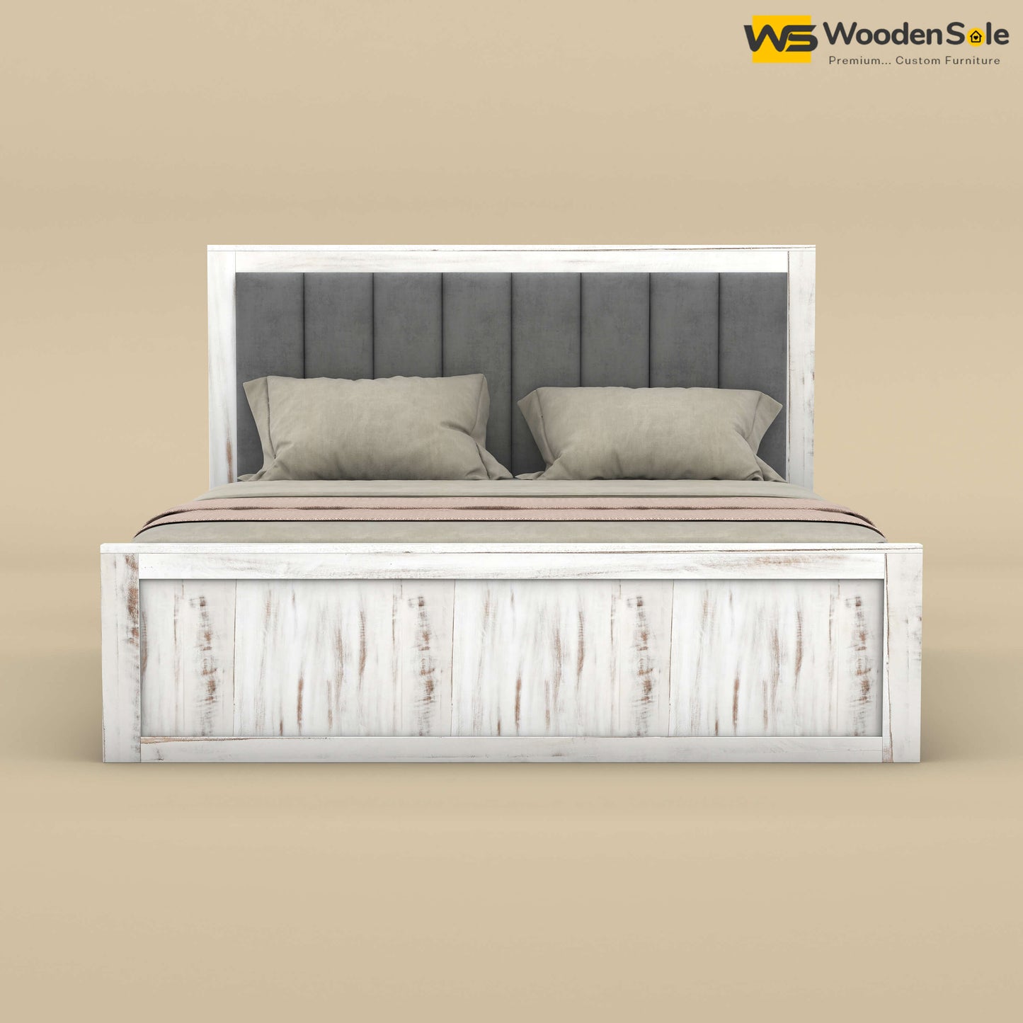 Hamza Drawer Storage Bed (King Size, Distress Finish)