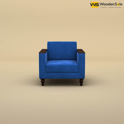 Tivoli 1 Seater Fabric Sofa (Velvet, Royal Blue)