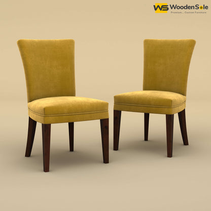 Bently Dining Chairs - Set of 2 (Velvet, Mustard Yellow)