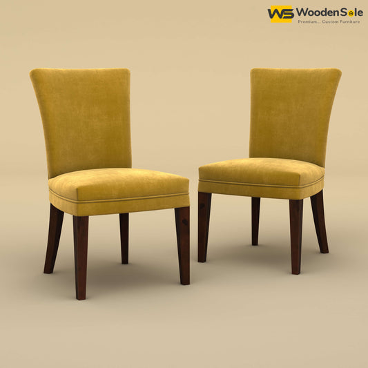 Bently Dining Chairs - Set of 2 (Velvet, Mustard Yellow)