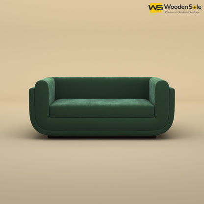 Vedant Two Seater Sofa (Velvet, Forest Green)