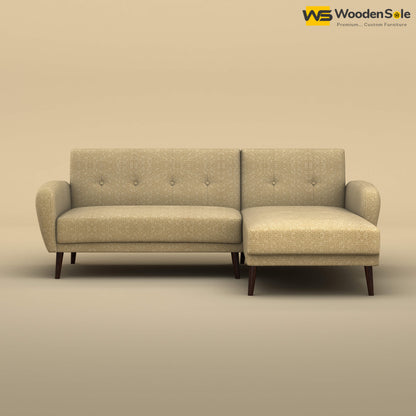 Daisy L Shape Sofa (Cotton, Faux Cream)