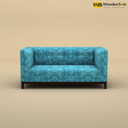 Loren Two Seater Fabric Sofa (Cotton, Teal Blue)