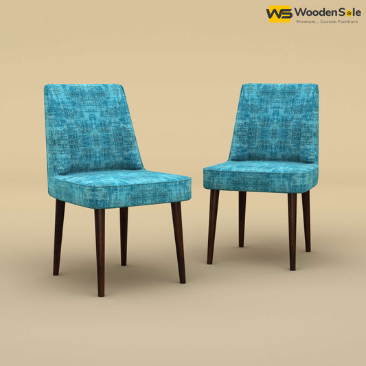 Hardik Dining Chairs - Set of 2 (Cotton, Teal Blue)