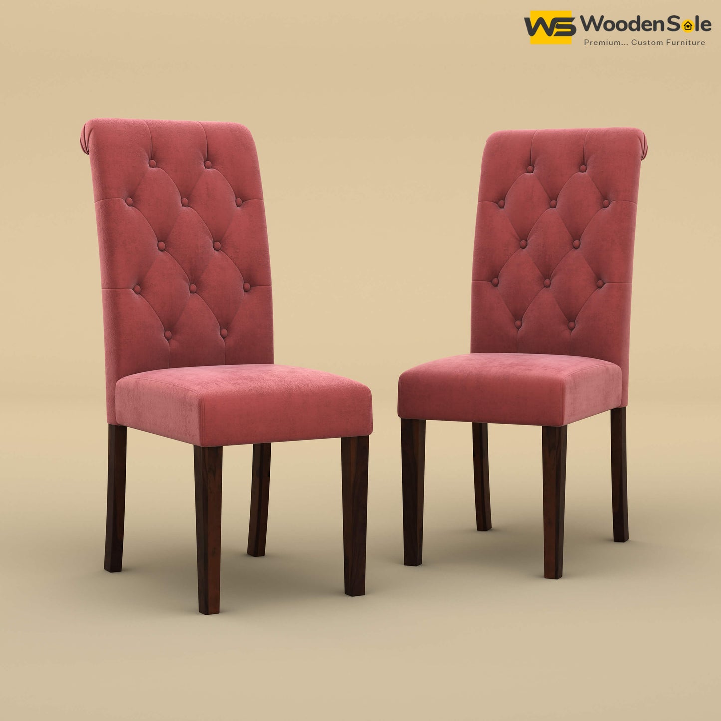 Elliot Dining Chairs - Set of 2 (Velvet, Pink)