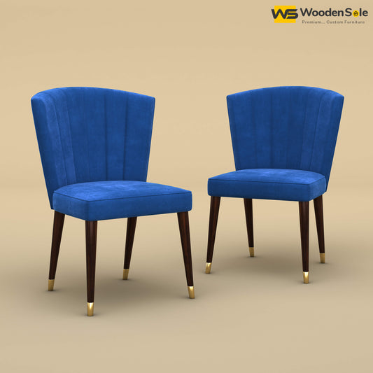 Julia Dining Chairs - Set of 2 (Velvet, Royal Blue)