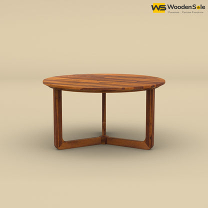 Trayo Round Coffee Table (Honey Finish)