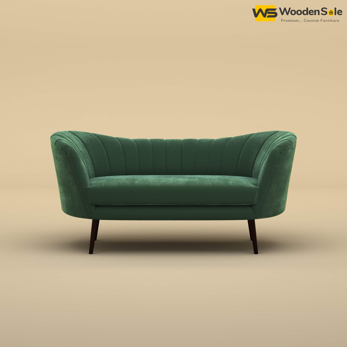 Kiara Chaise Lounge (Velvet, Forest Green)
