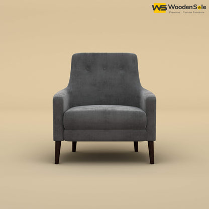 Rubik Lounge Chair (Velvet, Charcoal Gray)