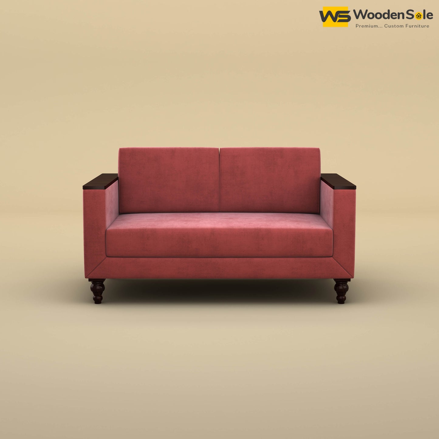 Tivoli 2 Seater Fabric Sofa (Velvet, Pink)