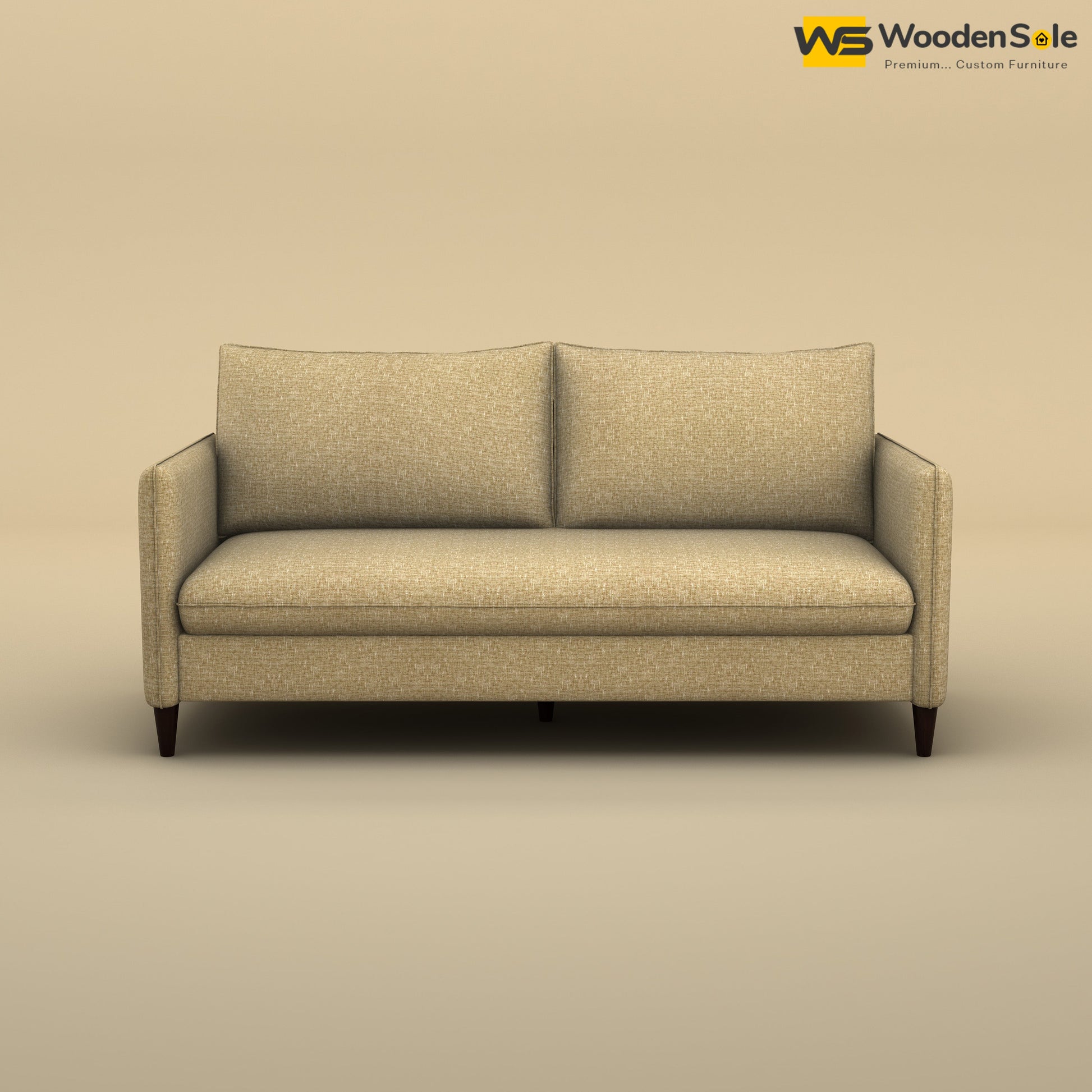 Citron 3 Seater Fabric Sofa (Cotton, Faux Cream)