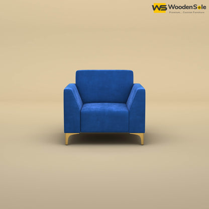 Nayobi 1 Seater Sofa (Velvet, Royal Blue)