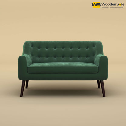 Viraj Loveseat Sofa (Velvet, Forest Green)