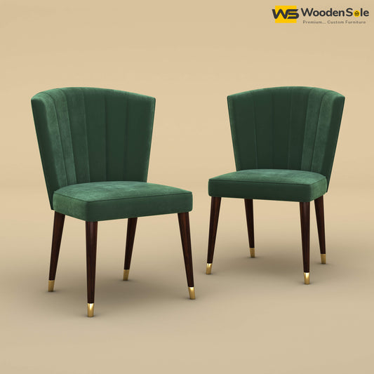 Julia Dining Chairs - Set of 2 (Velvet, Forest Green)