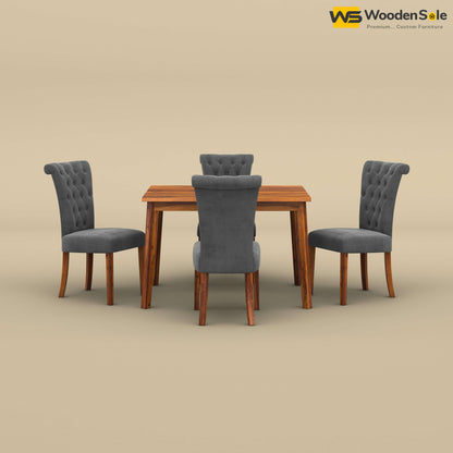 Kia 4 Seater Dining Set (Honey Finish)