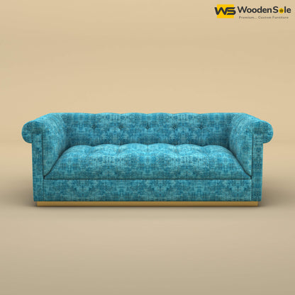 Morrison 3 Seater Fabric Sofa (Cotton, Teal Blue)