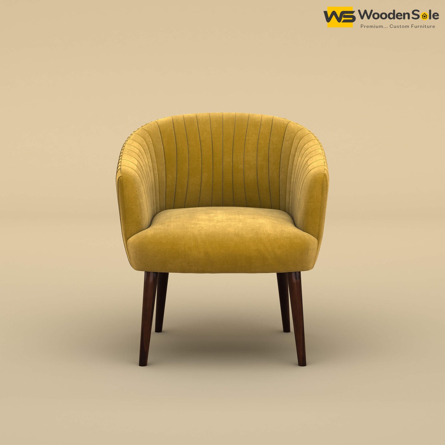 Parker Dining Chair (Velvet, Mustard Yellow)