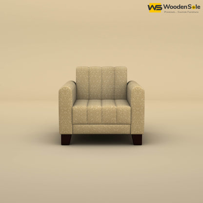 Furo 1 Seater Fabric Sofa (Cotton, Faux Cream)