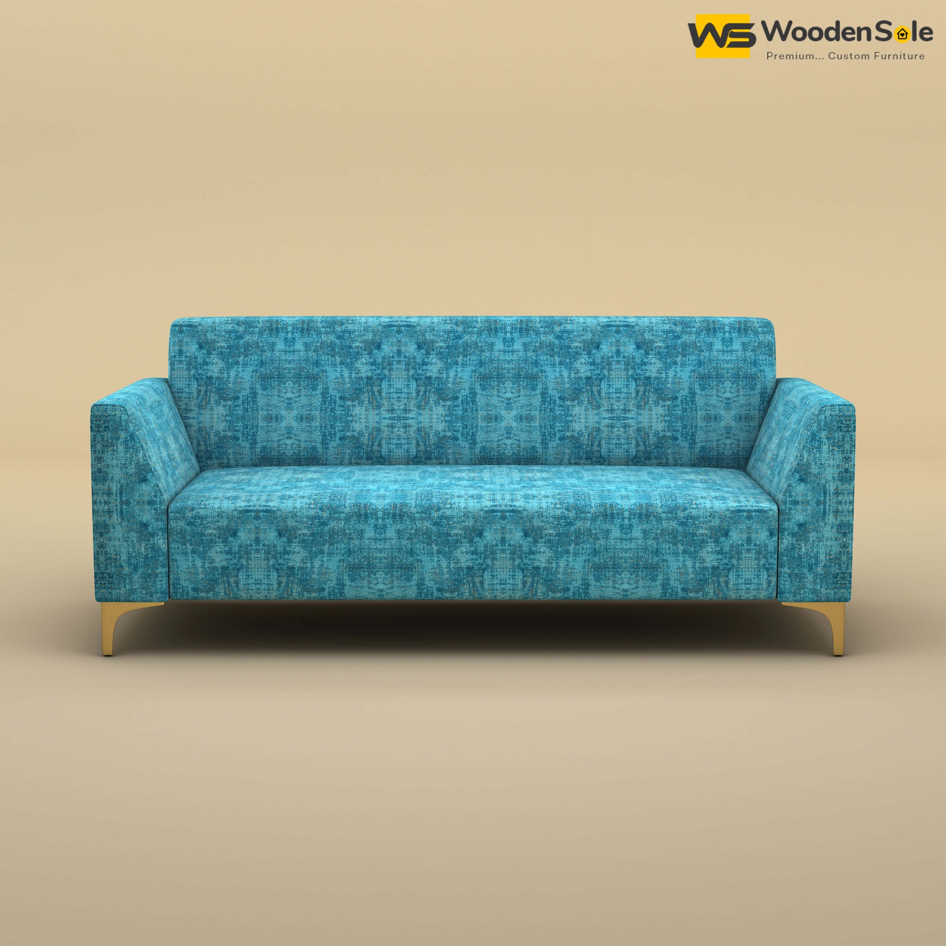 Nayobi 3 Seater Sofa (Cotton, Teal Blue)