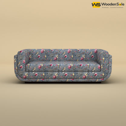 Vedant Three Seater Sofa (Cotton, Floral Printed)