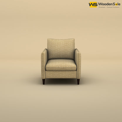 Citron 1 Seater Fabric Sofa (Cotton, Faux Cream)