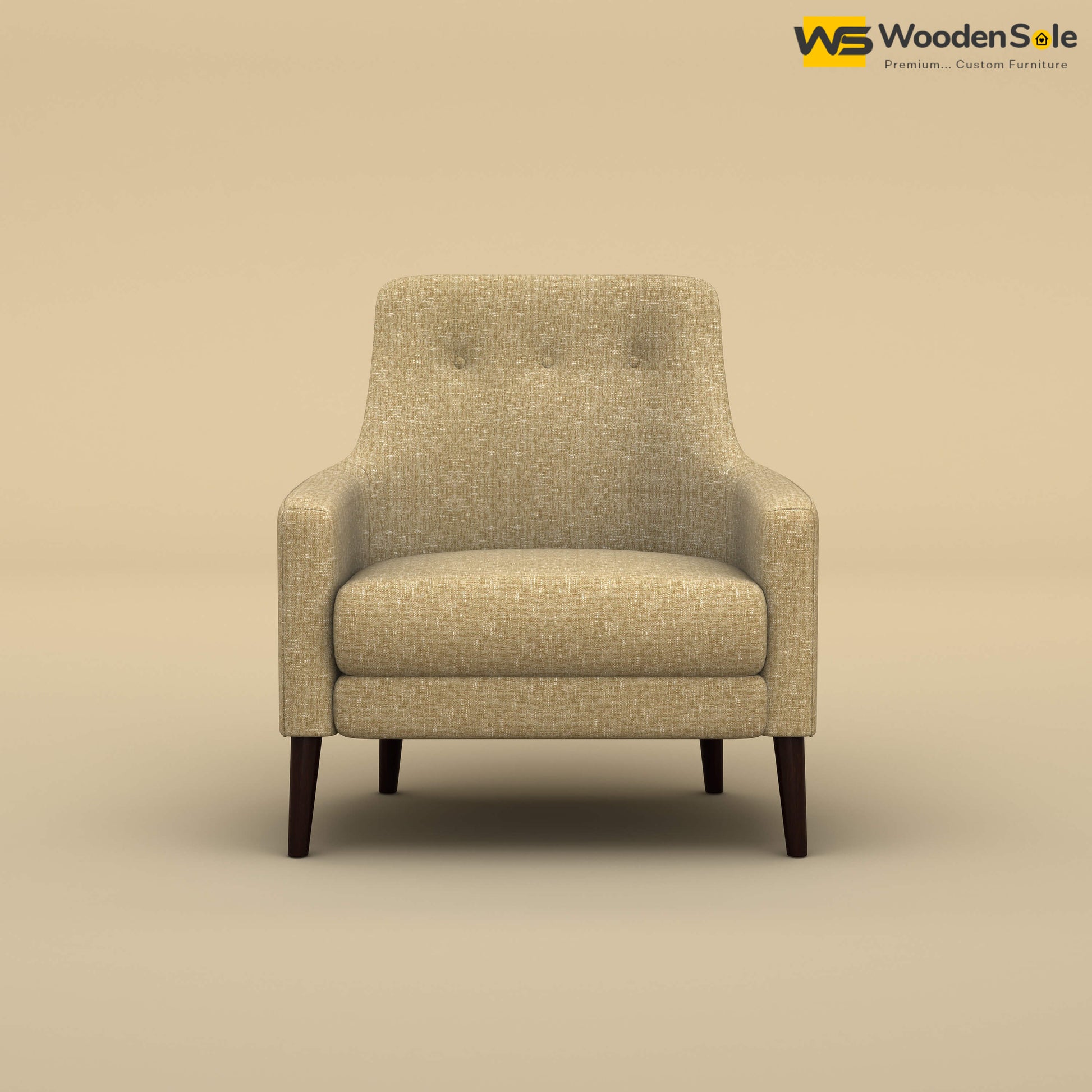 Rubik Lounge Chair (Cotton, Faux Cream)