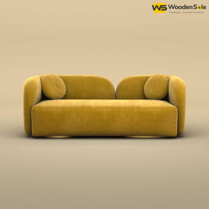 Oslo 3 Seater Interior Sofa (Velvet, Mustard Yellow)