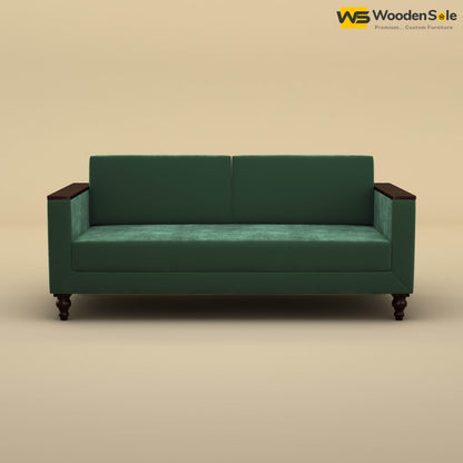 Tivoli 3 Seater Fabric Sofa (Velvet, Forest Green)