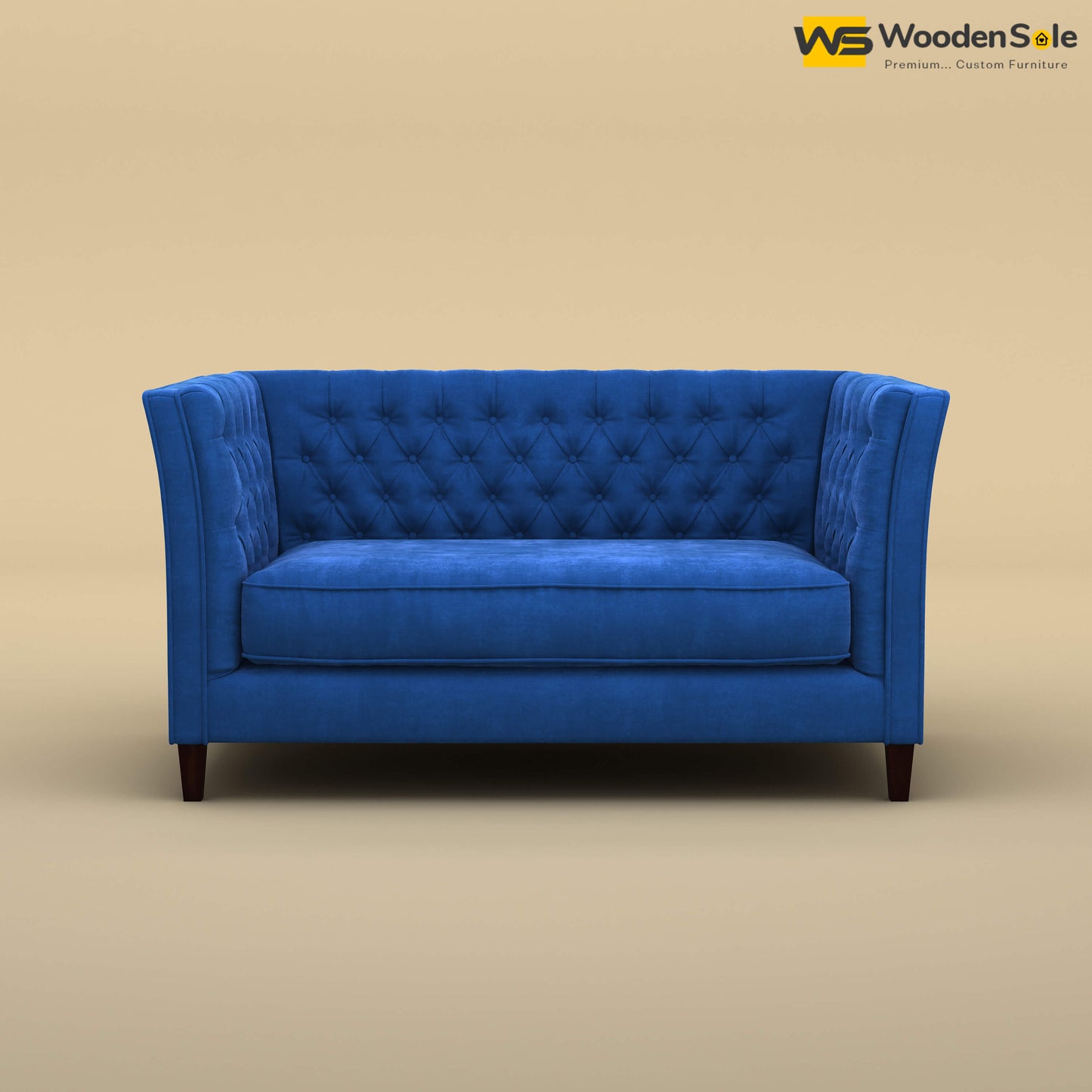 Divit Loveseat (Velvet, Royal Blue)