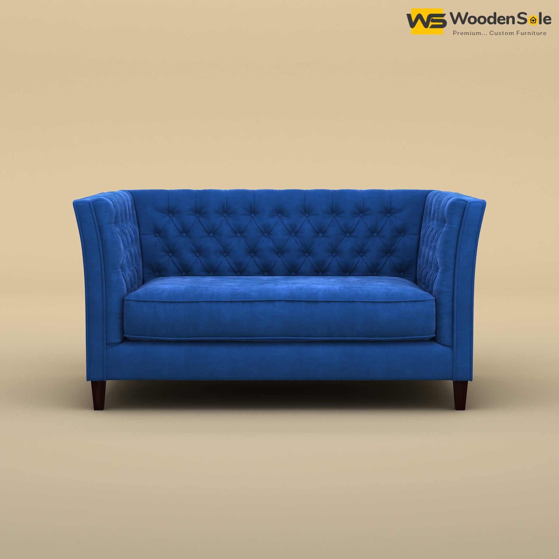Divit Loveseat (Velvet, Royal Blue)