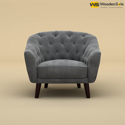 Verona Lounge Chair (Velvet, Charcoal Gray)